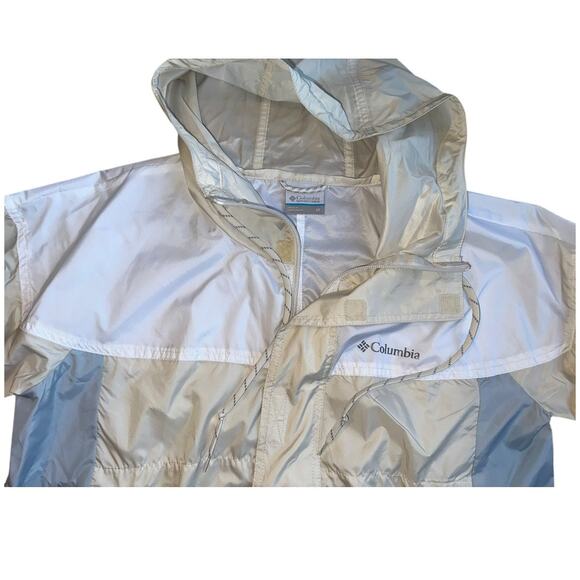 Columbia Flash Challenger Windbreaker lightweight gray cream jacket size medium - Picture 8 of 8